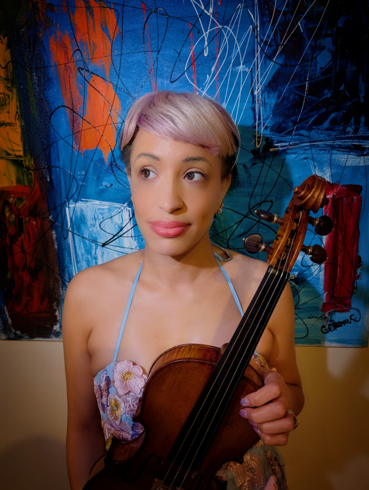 female violinist portrait
