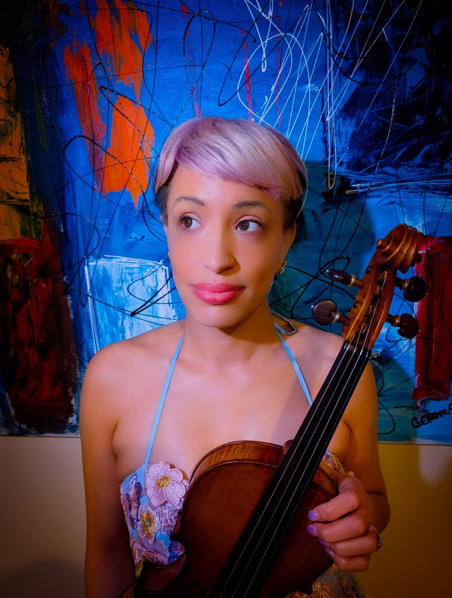 female violinist portrait